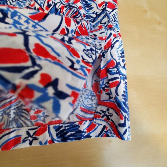 The Nutter 1/2 Button front Popover USA Made Mens Shirt Flags eagles Sz M - Picture 5 of 7